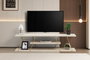 Hanah Home Soporte de TV Canaz - Gold, Travertine